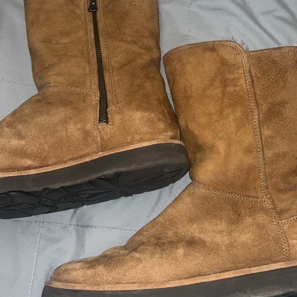 UGG Chestnut Suede Ankle Booties